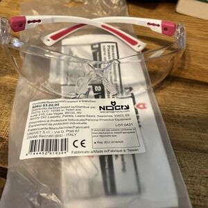 NoCry Safety Glasses Clear Anti Fog Scratch Resistant Wrap-Around Lenses Pink